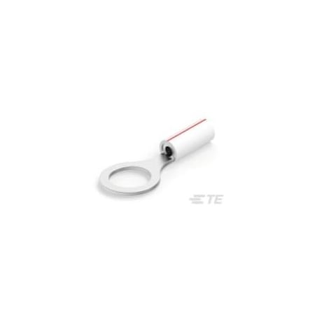 Te Connectivity Ring Terminal, 5/16 in Stud Size, 16 AWG, PVF2 Insulated, Bare 696422-8